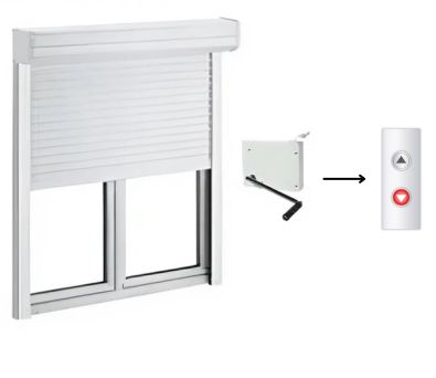 Manual to electric roller shutter